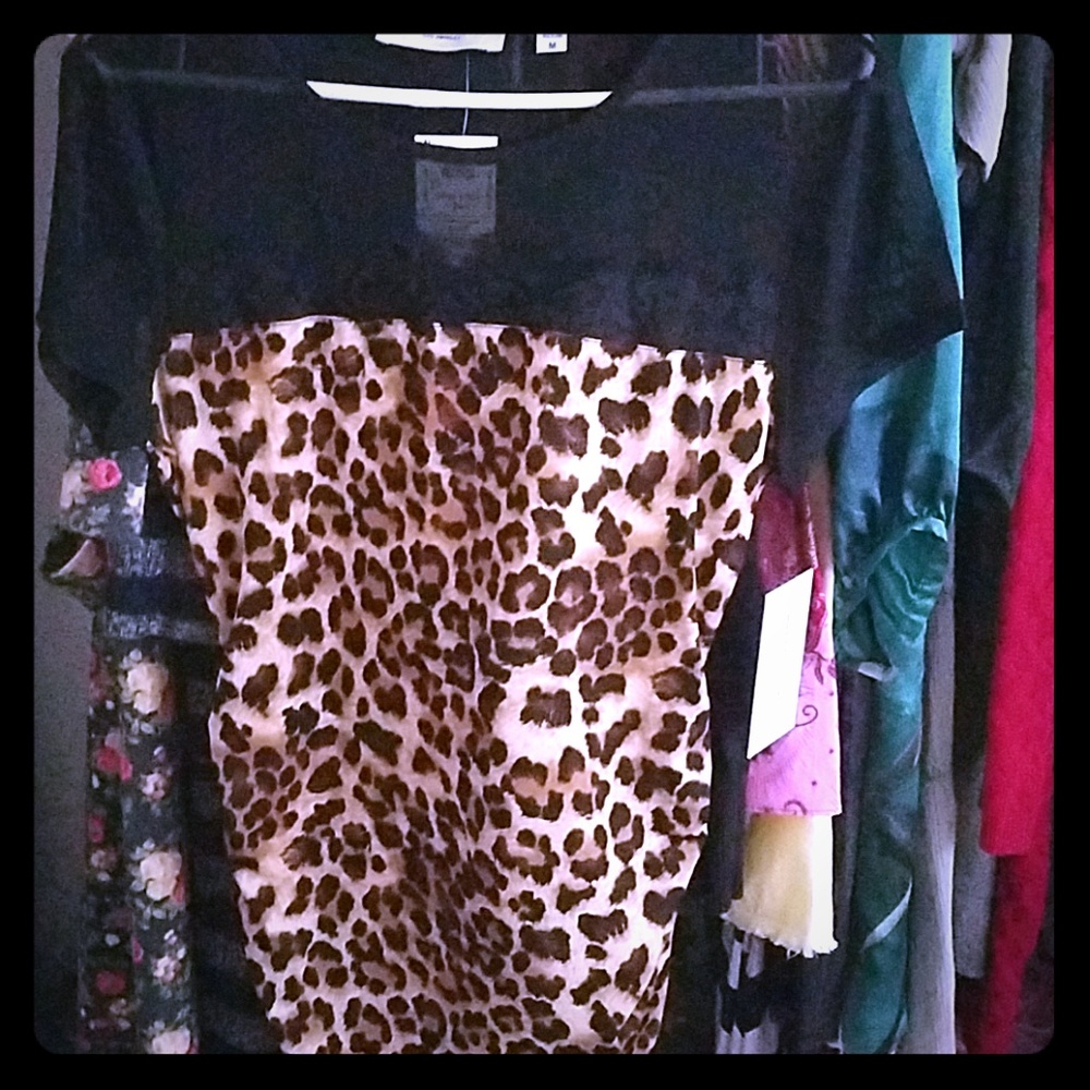 Tempted hearts los angeles animal print shirt.